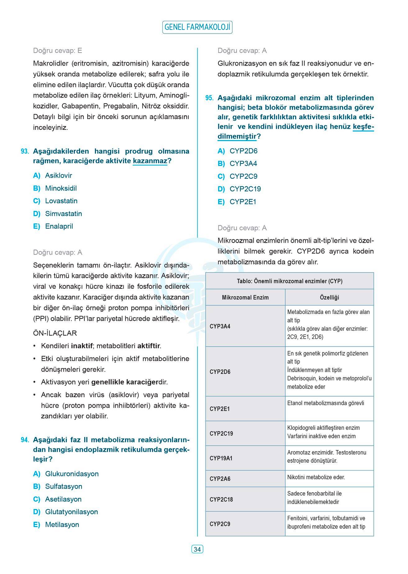 Altun Temel Ve Klinik Farmakoloji Soru 3 Baski